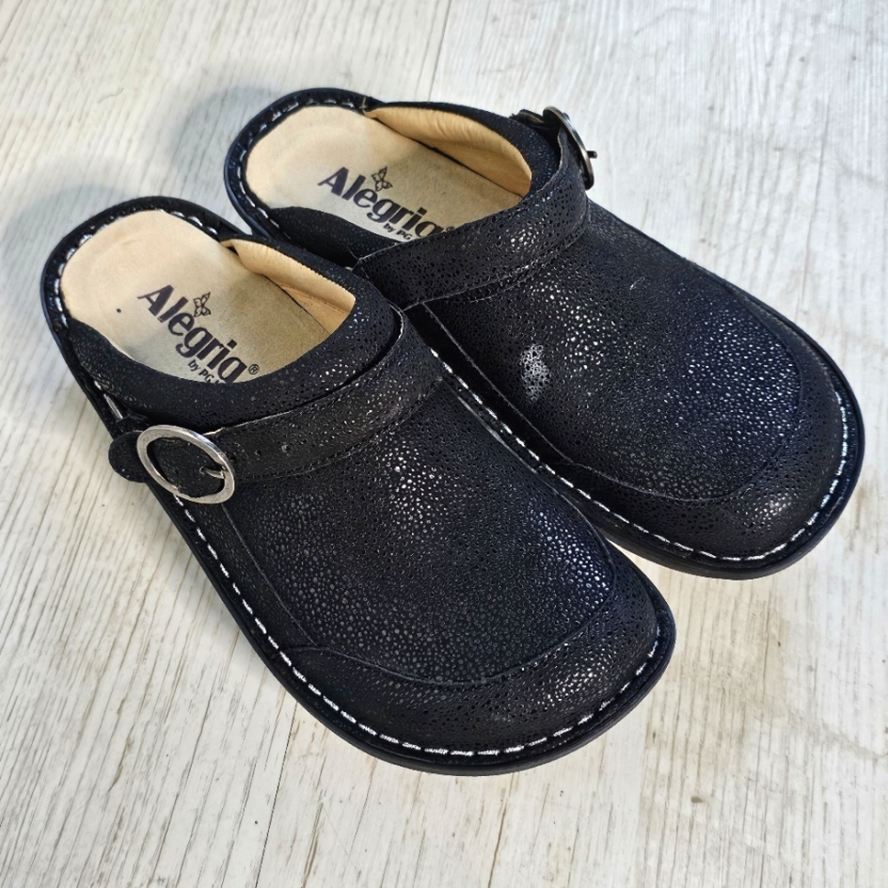 Alegria Seville Clogs Night Gleam Black Size 37
